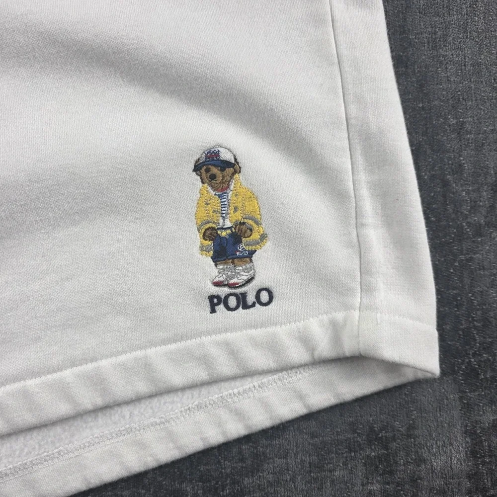 Polo Bear Ralph Lauren Sweat Shorts Mens 3XLT Tall White Nautical Prep Boat 11